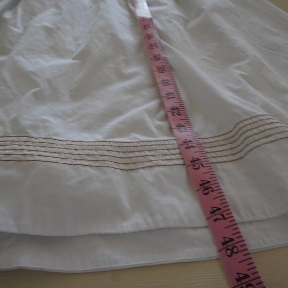 SOLD - Veronica Beard, A-Line, Short Sleeve, V-Neck, Belted, White Dress - Picture 8 of 14